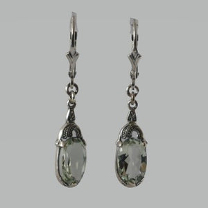 Ohrhänger Green Amethyst mit Brisur