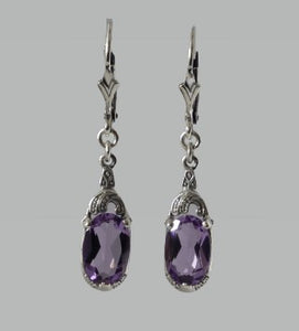 Ohrhänger Amethyst mit Brisur