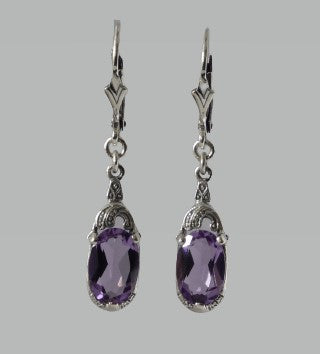 Ohrhänger Amethyst mit Brisur